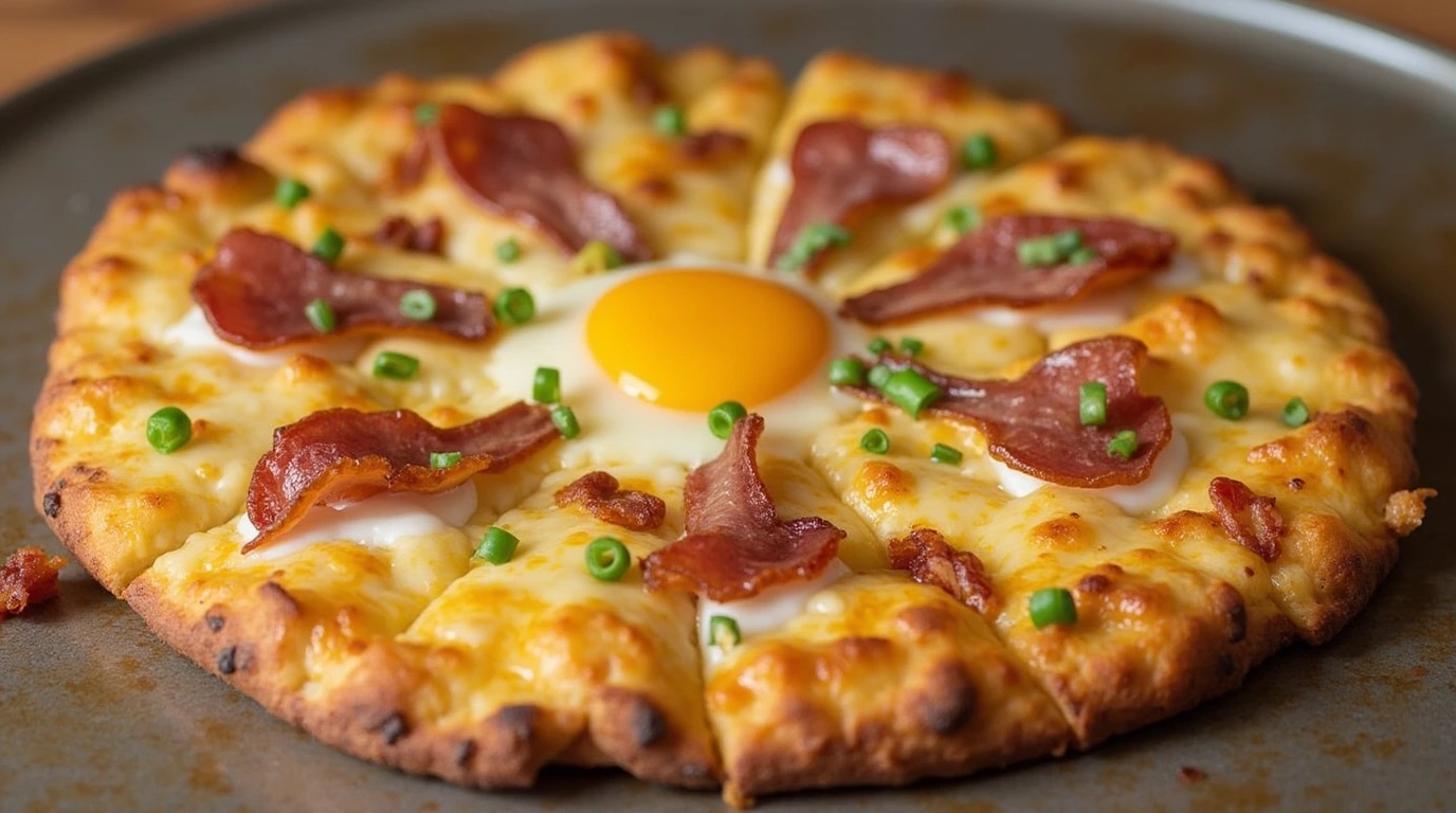 Christmas Breakfast Pizza
