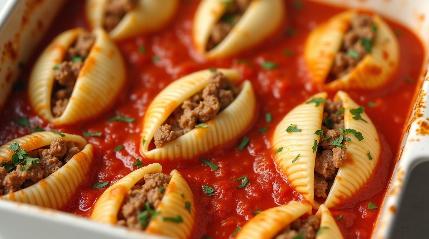 Meat Filled Manicotti