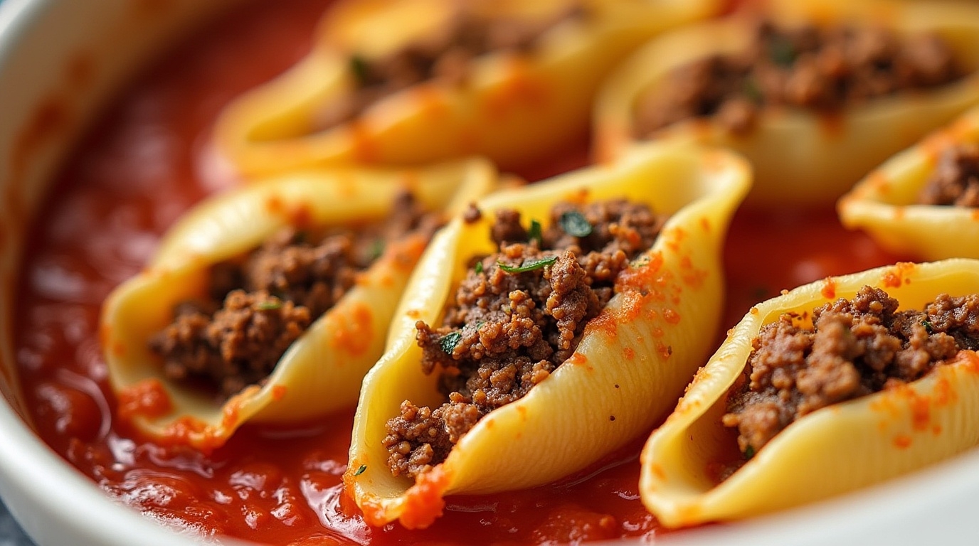 Meat Filled Manicotti with a delicious meat filling recipe