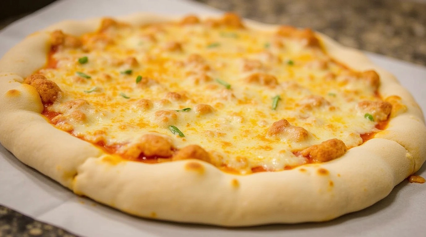 Ricardo's Pizza Crust fresh out of the oven, golden and crispy!